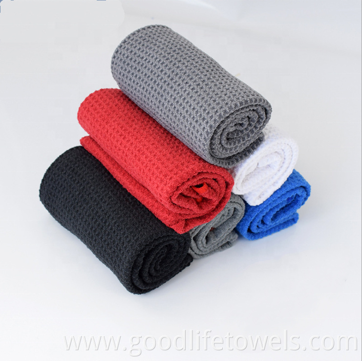 Microfiber Waffle Pattern Clip Golf Towel